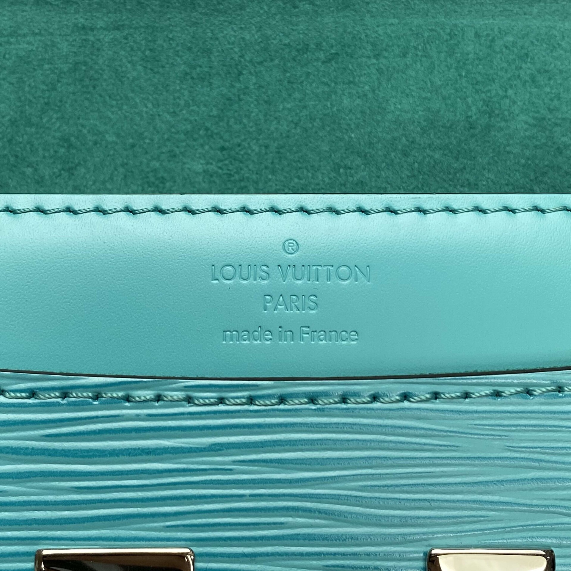Bolsa Louis Vuitton Louise Couro Epi Turquesa