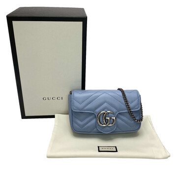 Bolsa Gucci GG Marmont Super Mini Azul