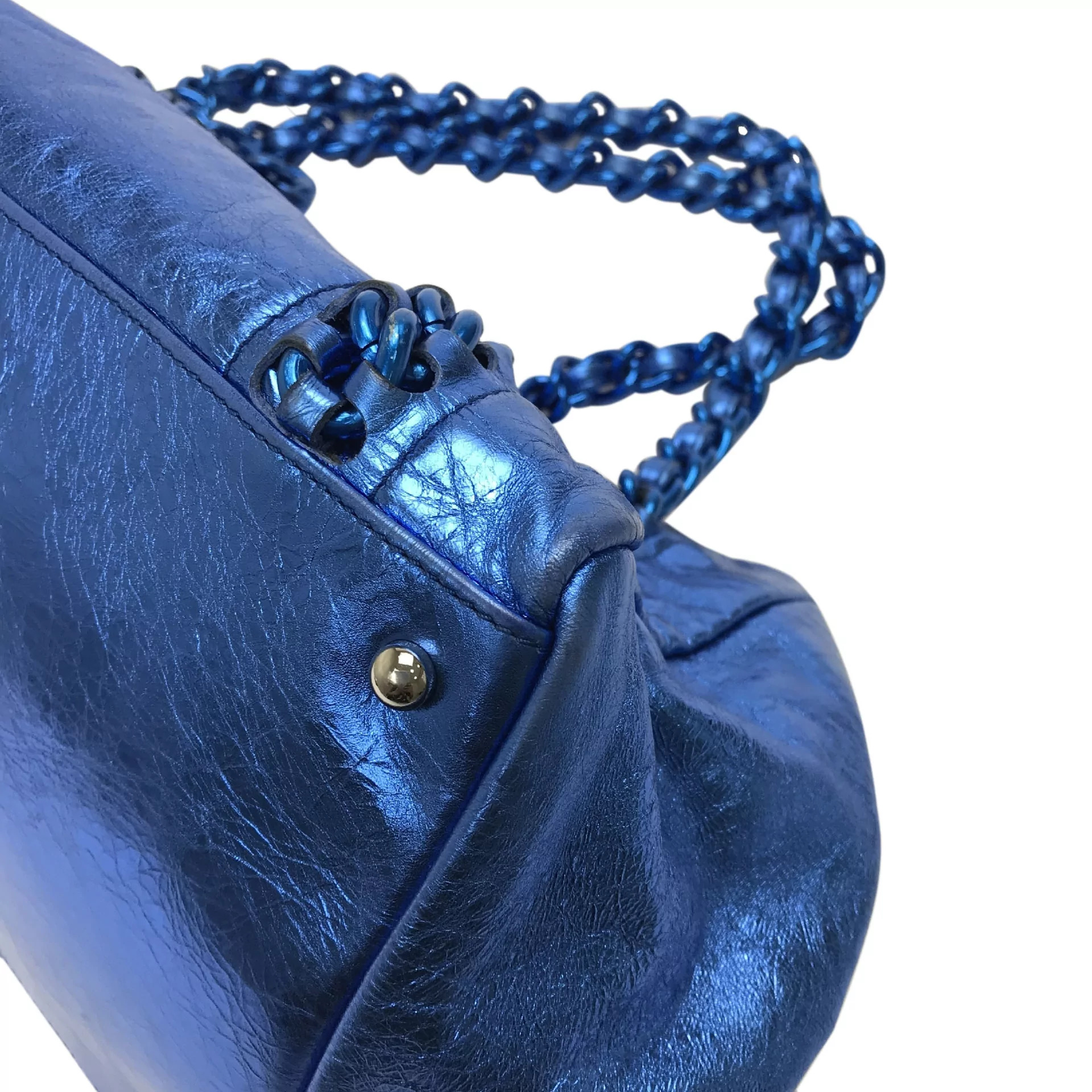 Bolsa Chanel Couro Azul