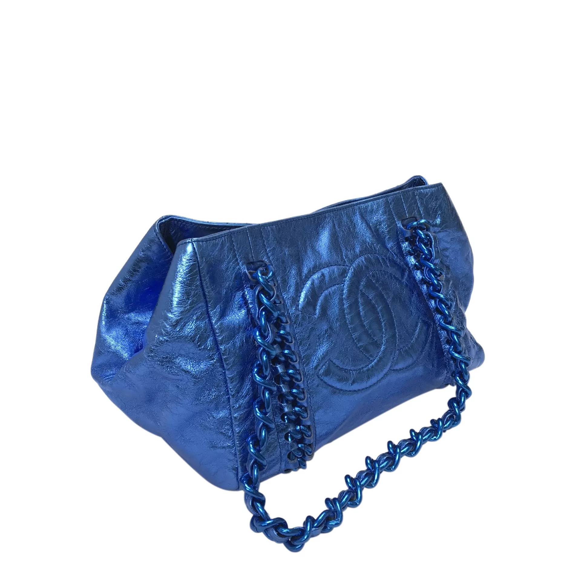Bolsa Chanel Couro Azul