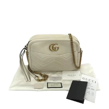 Bolsa Gucci 'GG Marmont' Grande Off White