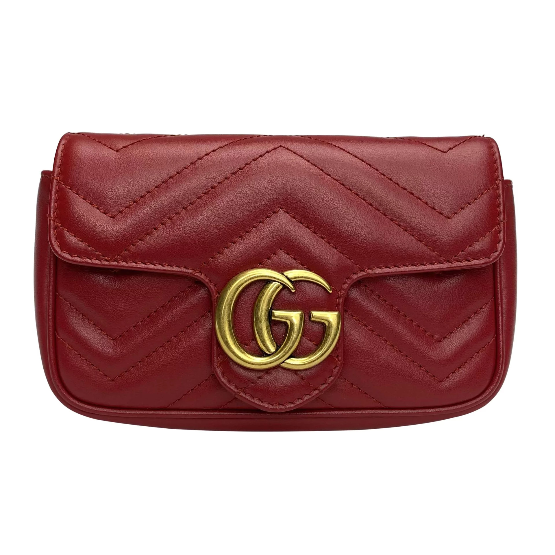 Bolsa Gucci GG Marmont Super Mini Vermelha