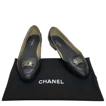 Sapato Chanel Couro Preto