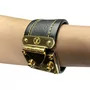Bracelete Louis Vuitton Couro Preto