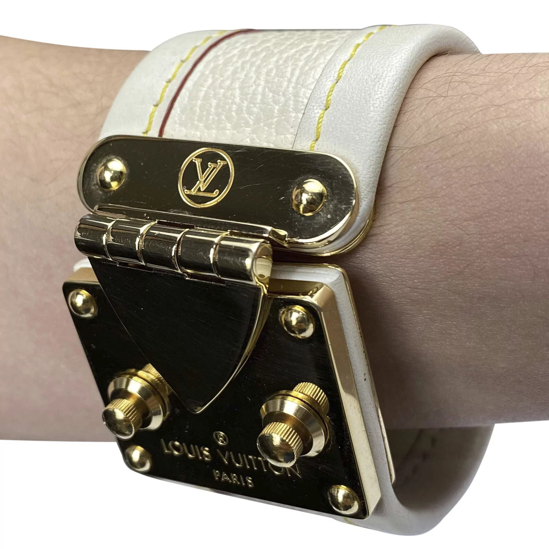 Bracelete Louis Vuitton Couro Off White
