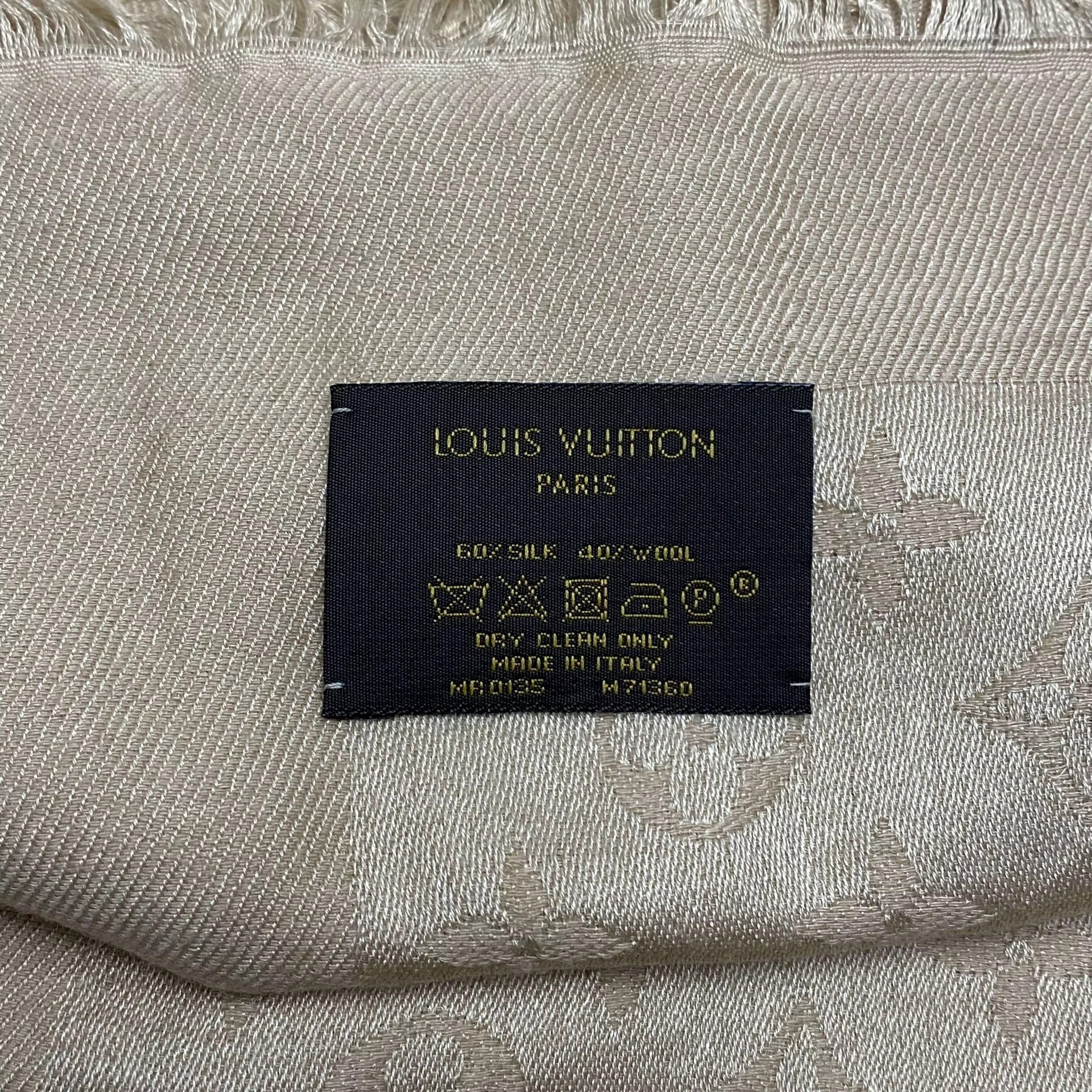 Xale Louis Vuitton Monogram Bege