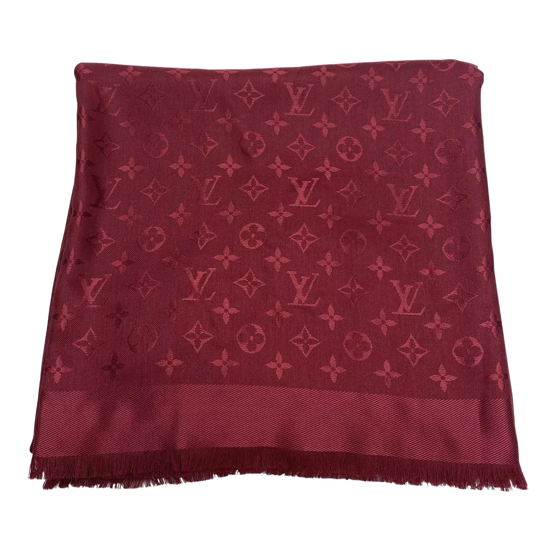 Xale Louis Vuitton Monogram Vermelho