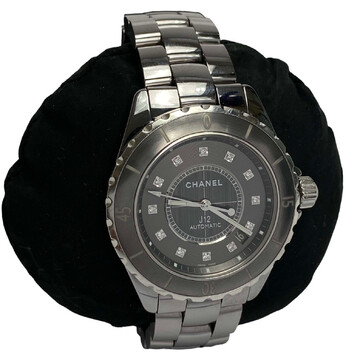 Relógio Chanel J12 Cerâmica Preta com Diamantes