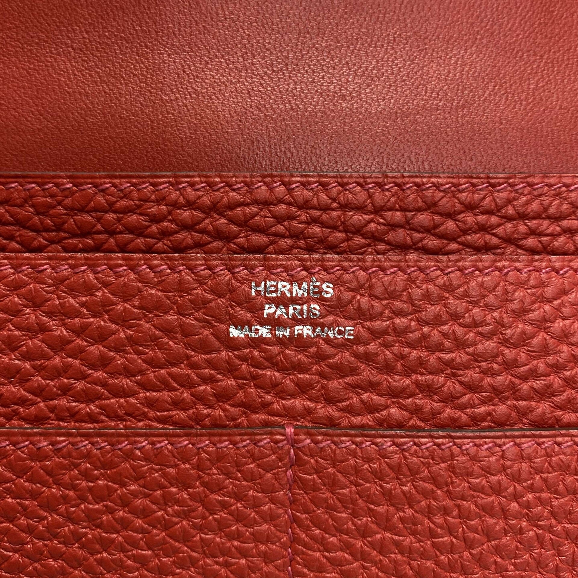 Carteira Hermès Dogon Du Vermelha