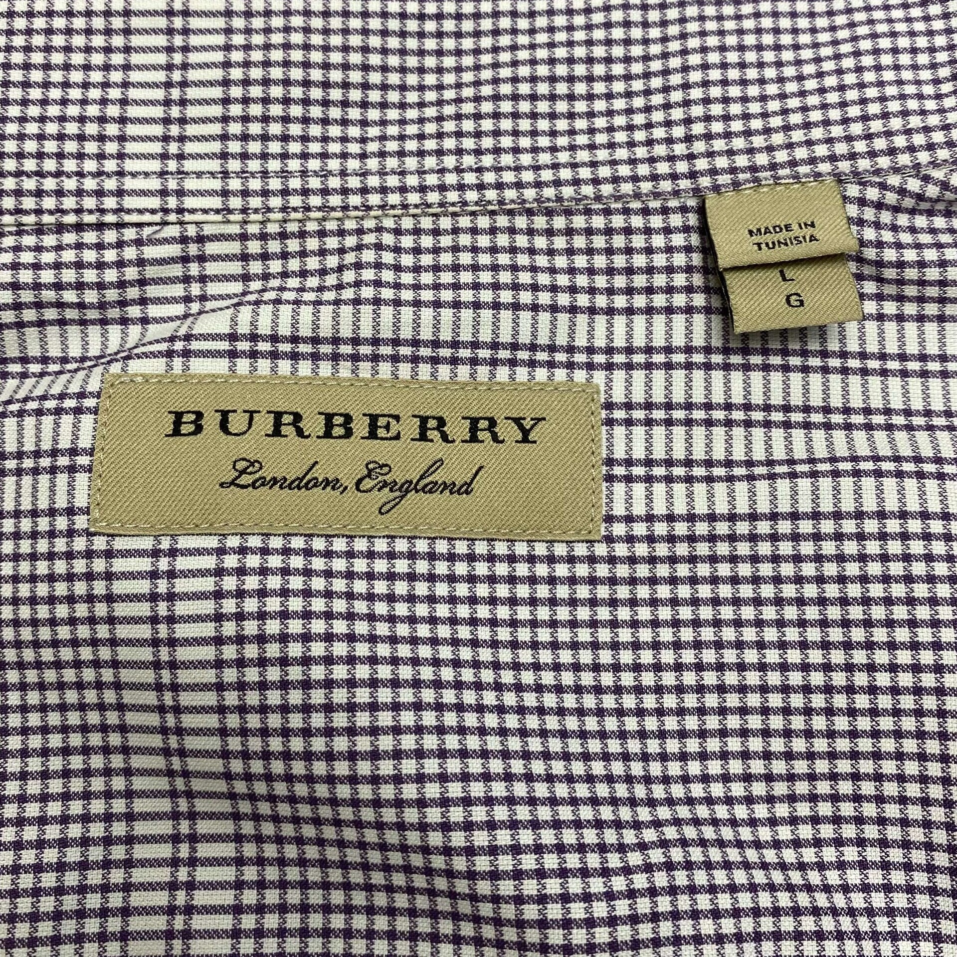 Camisa Burberry Xadrex Lilás