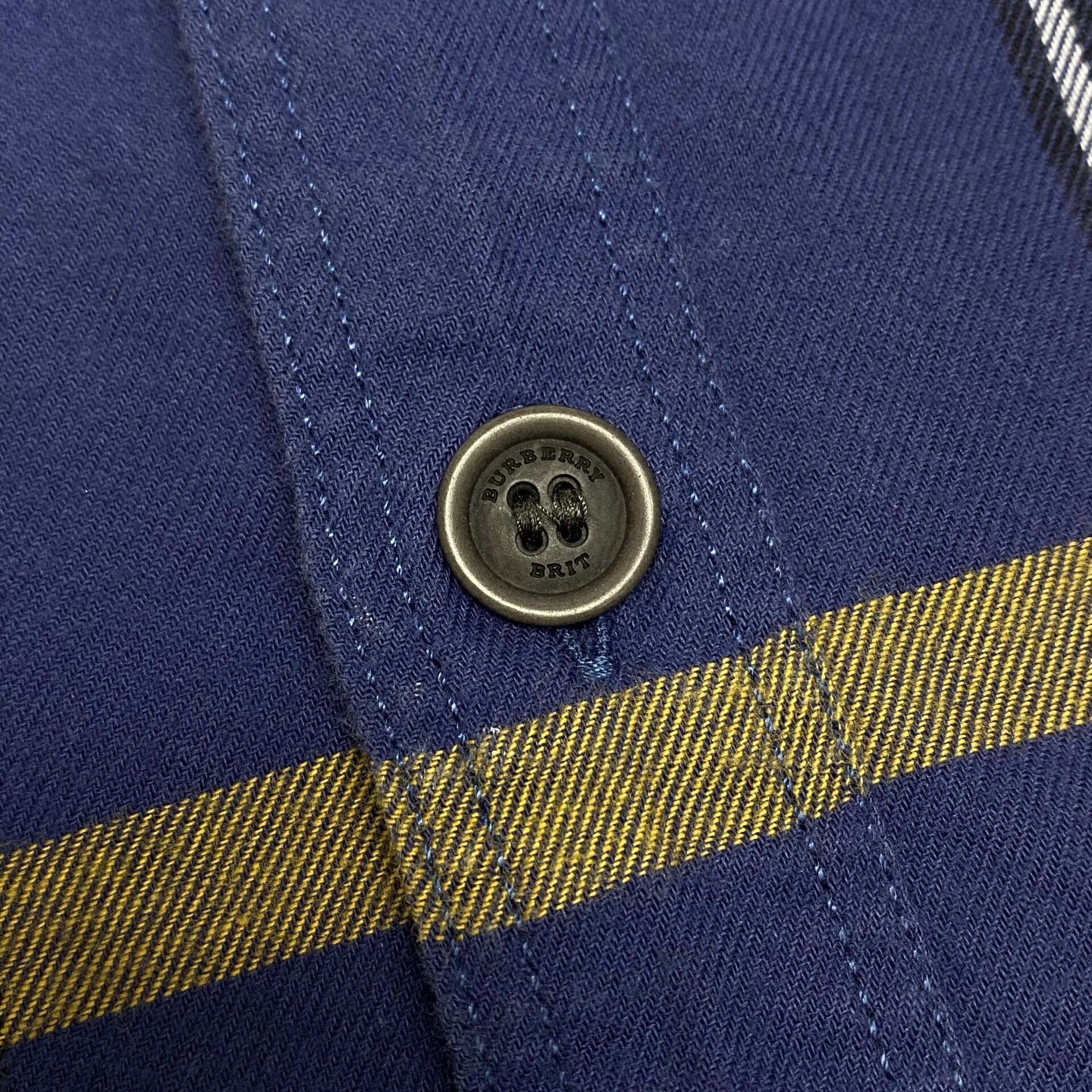 Camisa Burberry Xadrez Azul