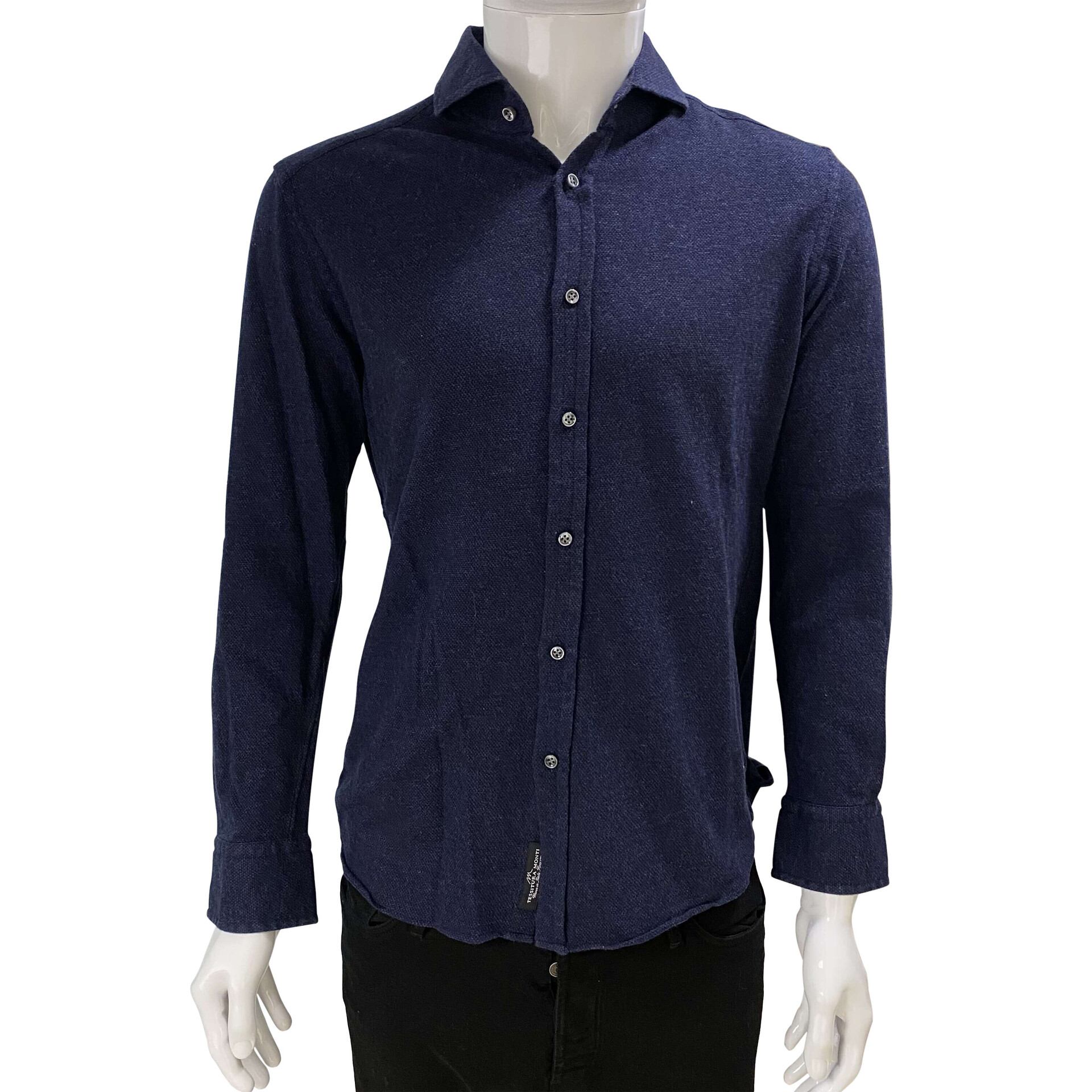 Camisa Hugo Boss Slim Fit Lã Azul Marinho