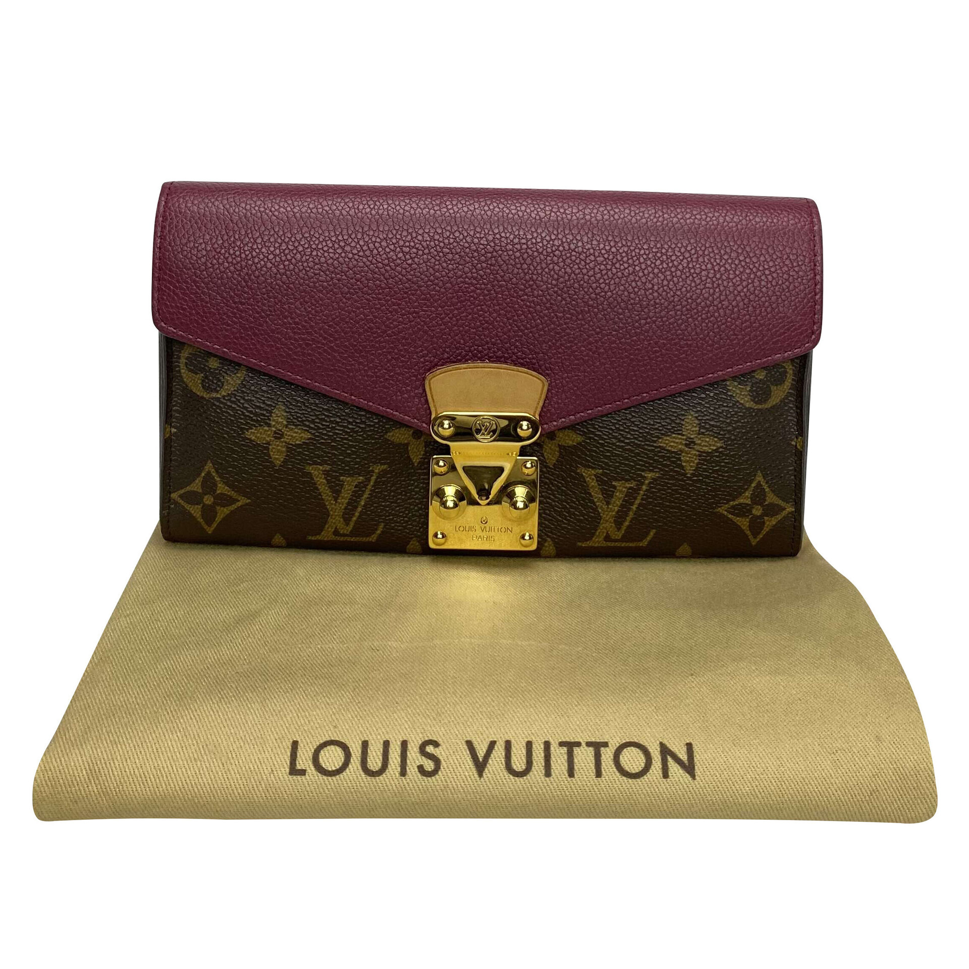 Louis Vuitton Pallas Clutch Brown Mustard ref.424305 - Joli Closet