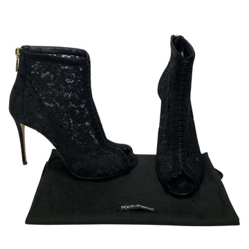 Ankle Boot Dolce & Gabbana Preto Rendado