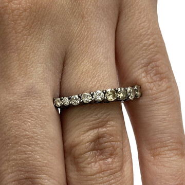 Anel Jack Vartanian Ouro Branco, Negro e Diamantes