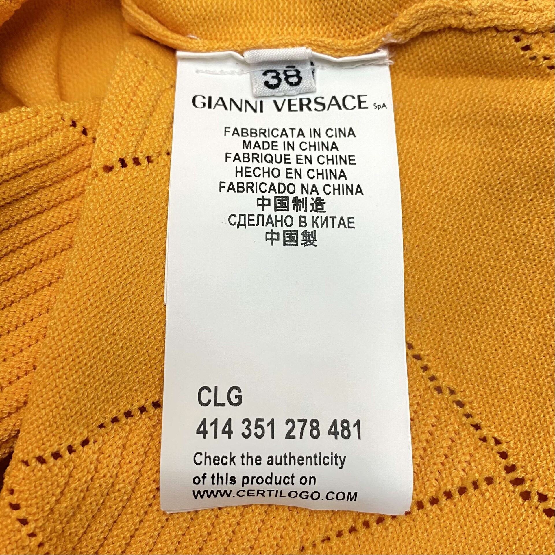 Blusa Versace Amarela