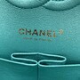 Bolsa Chanel Double Flap Couro Caviar Verde