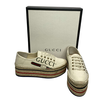Espadrille Gucci Sneaker Plataforma Greggio Grege