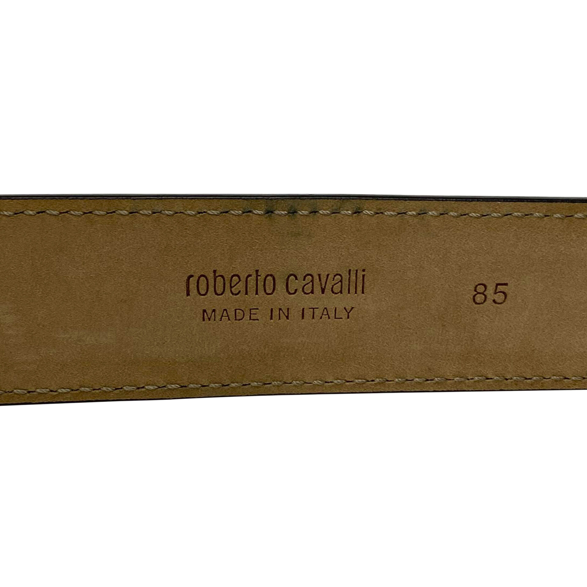 Cinto Roberto Cavalli Couro Preto