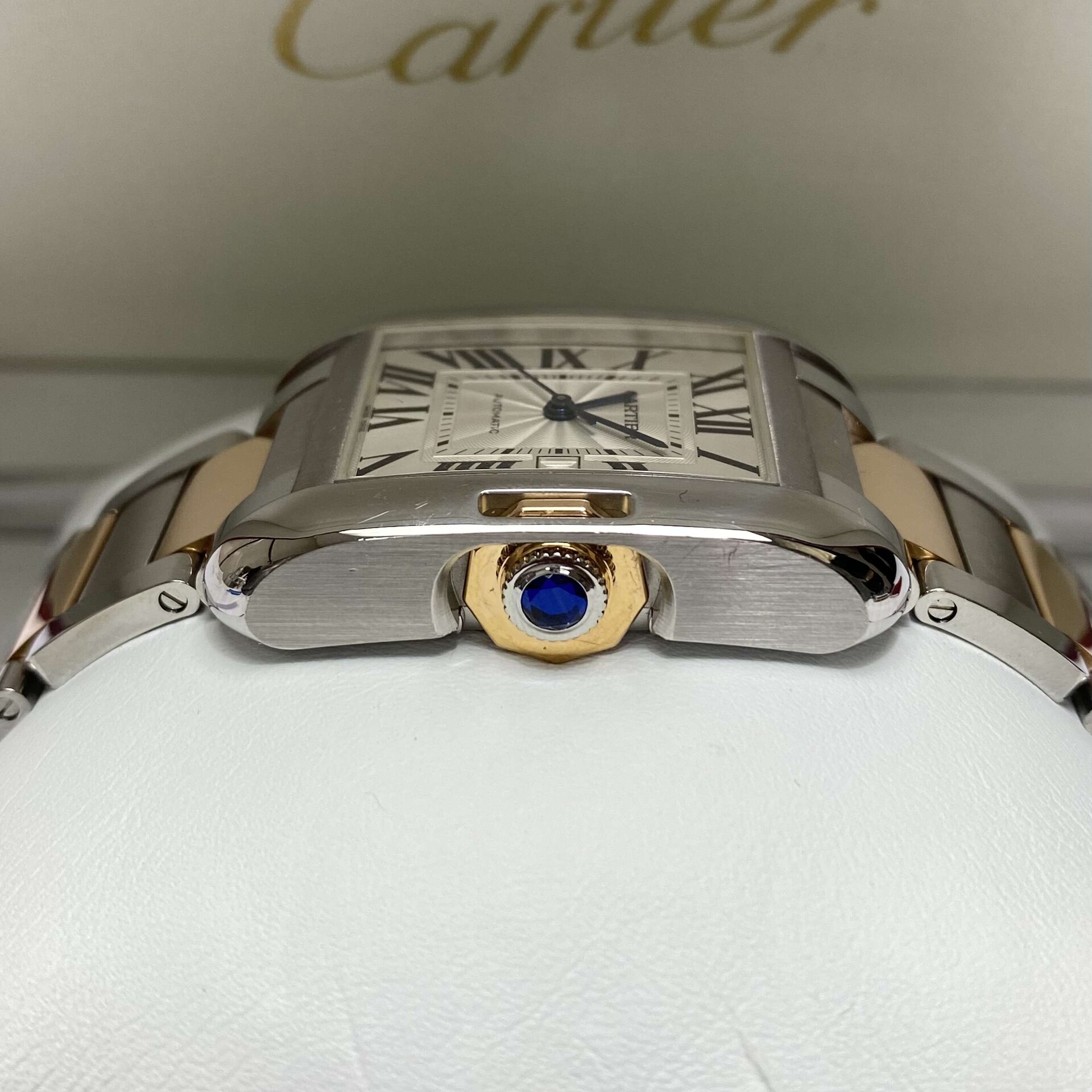 Relógio Cartier Tank Aglaise Aço e Ouro
