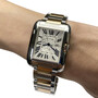 Relógio Cartier Tank Aglaise Aço e Ouro
