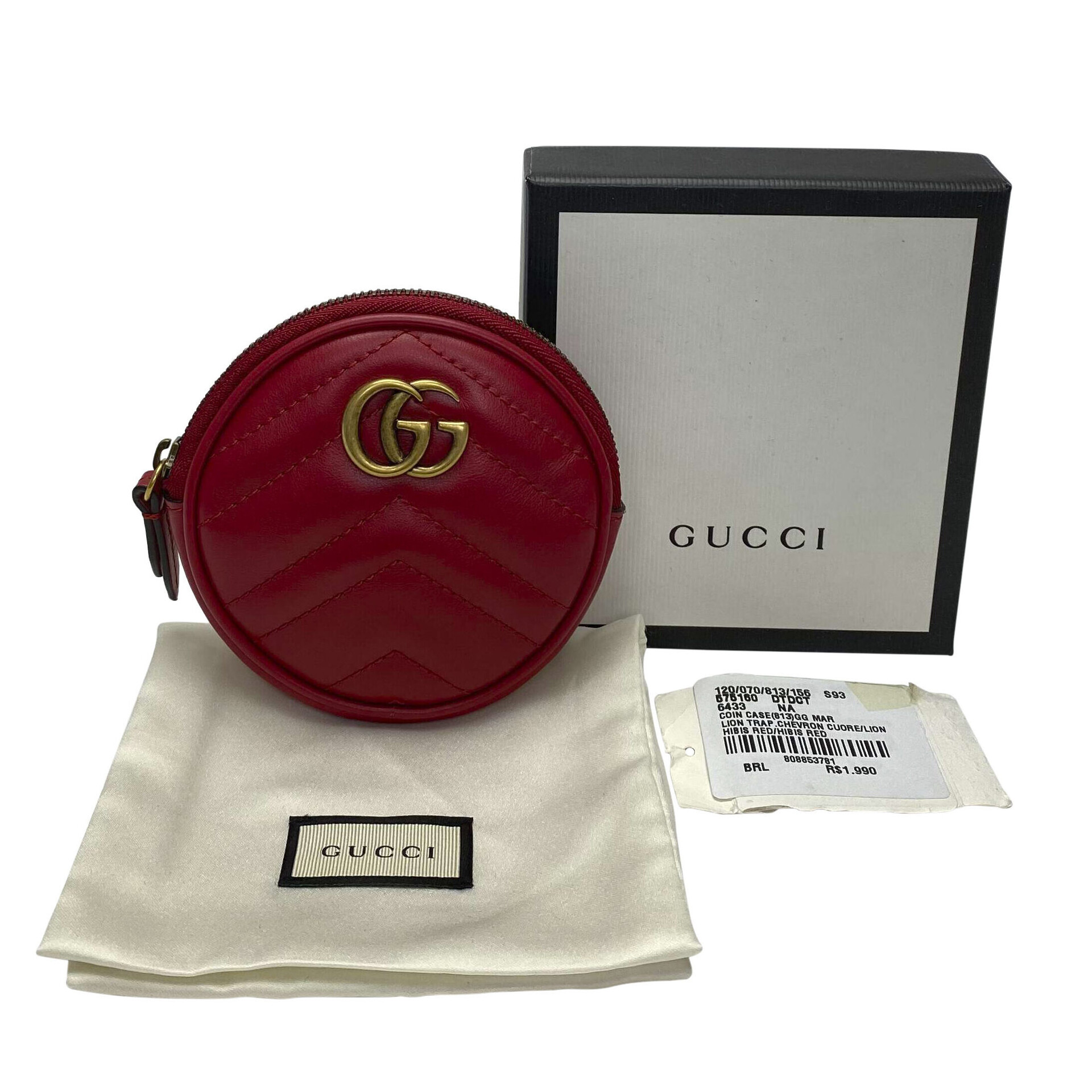 Porta-Moedas Gucci GG Marmont Vermelho