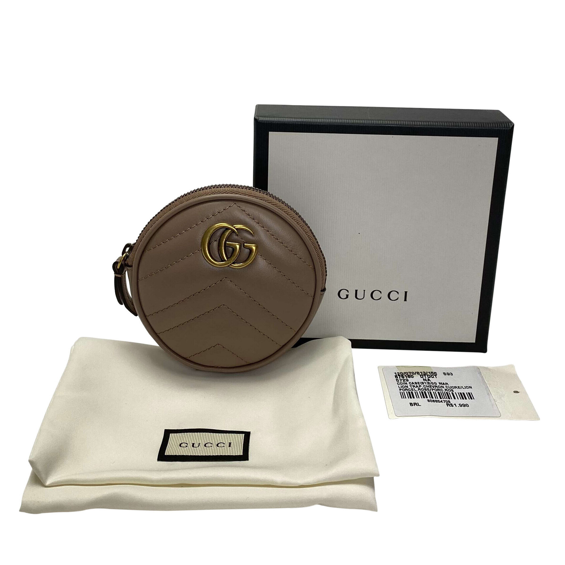 Porta-Moedas Gucci GG Marmont Nude