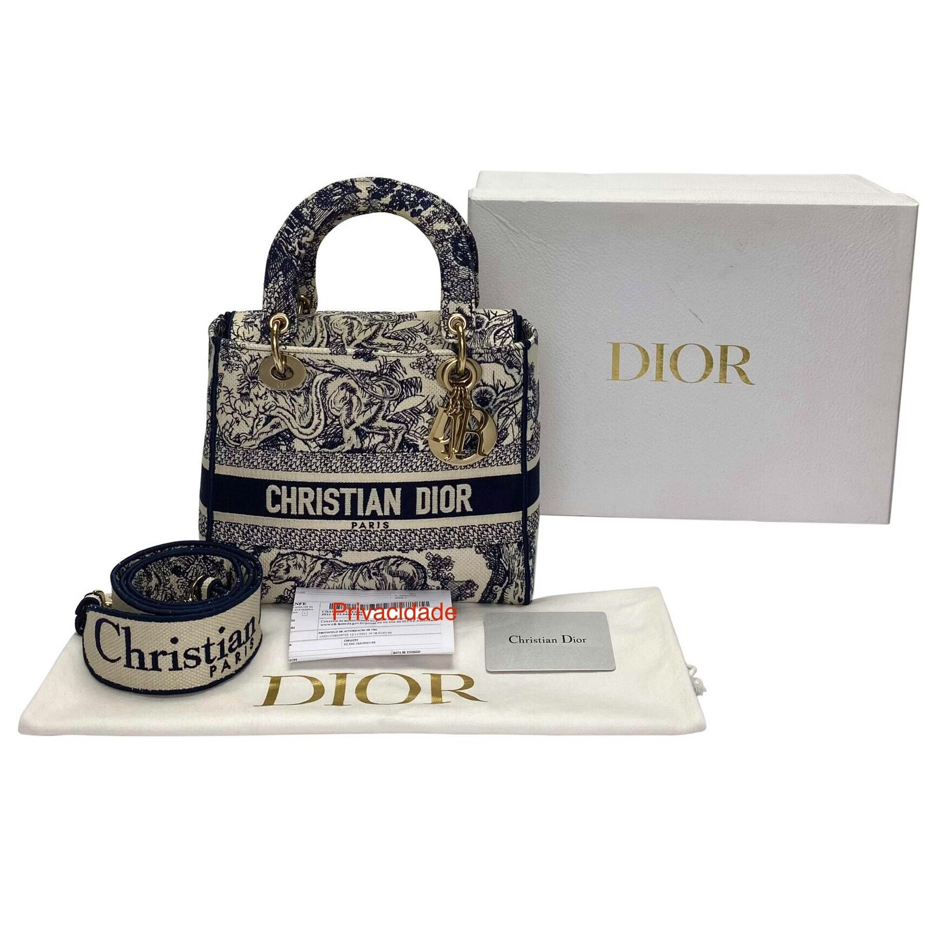 Bolsa Christian Dior Lady D-Lite Azul