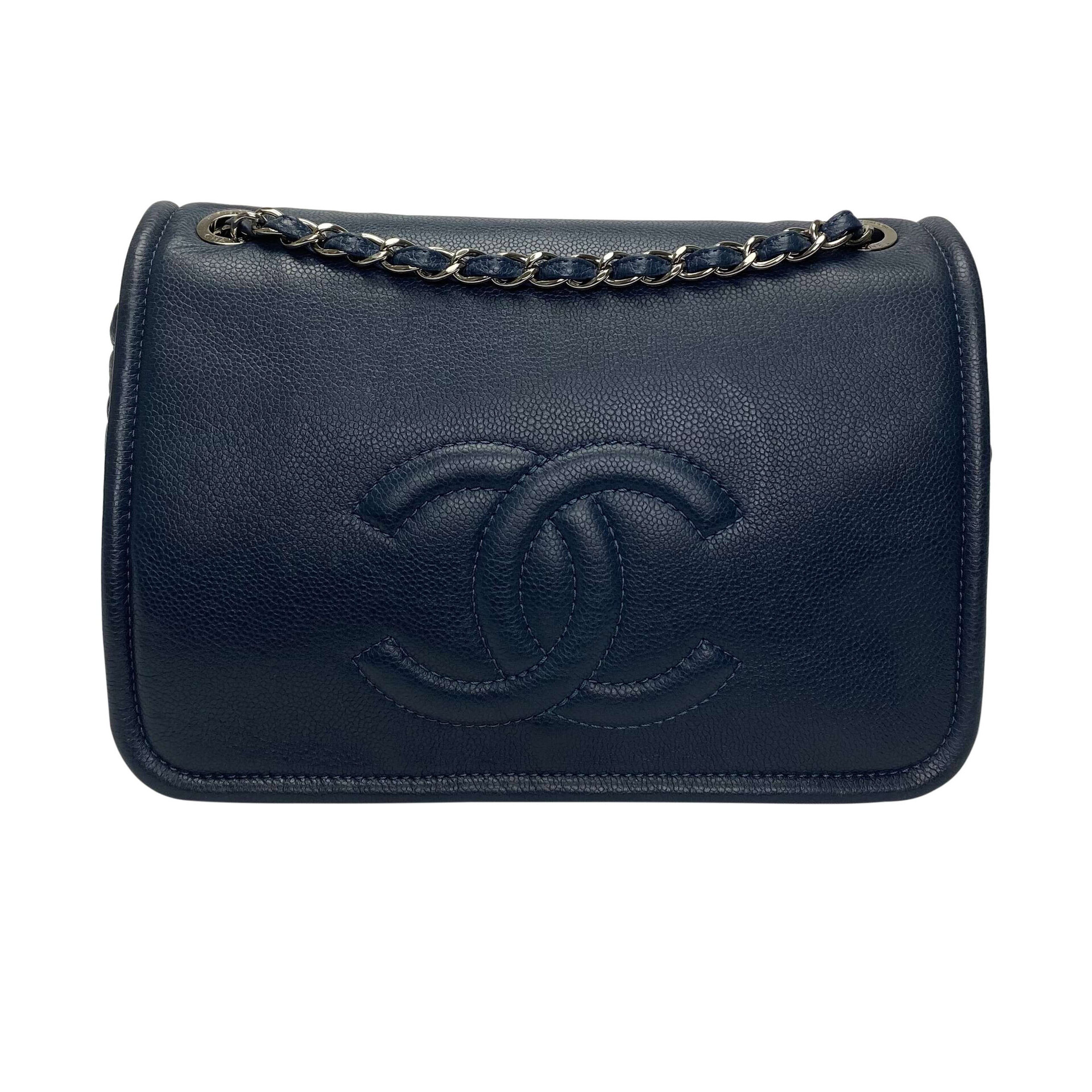 Bolsa Chanel Timeless CC Flap Azul Marinho