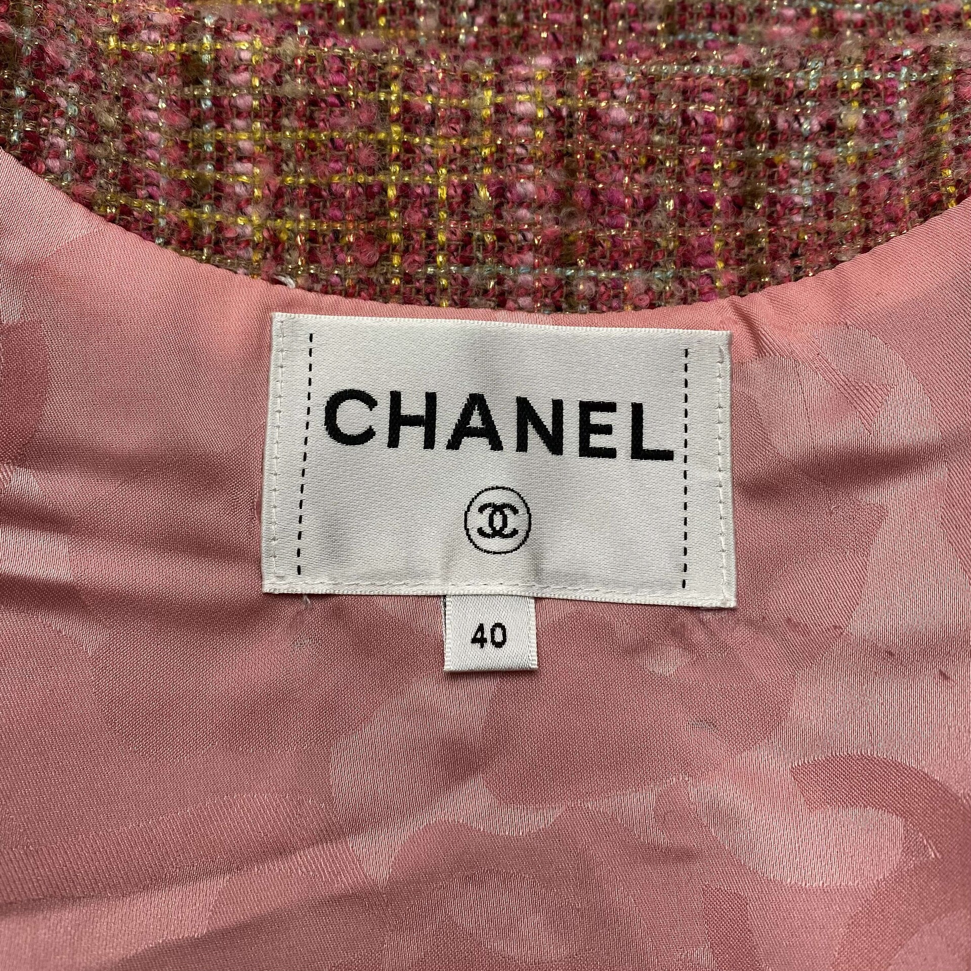 Colete Chanel Tweed Rosa