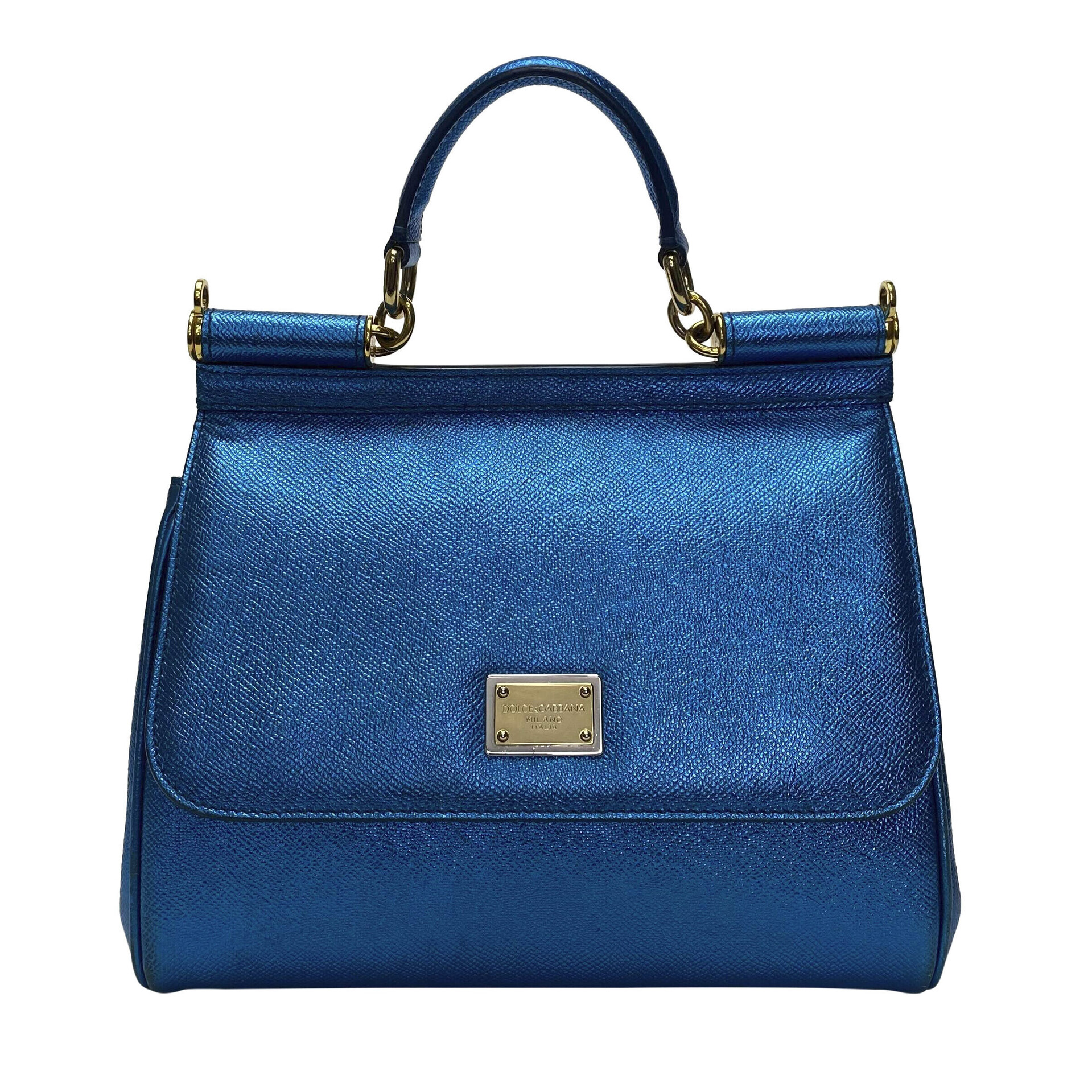 Bolsa Dolce & Gabbana Sicily Azul Metalizado