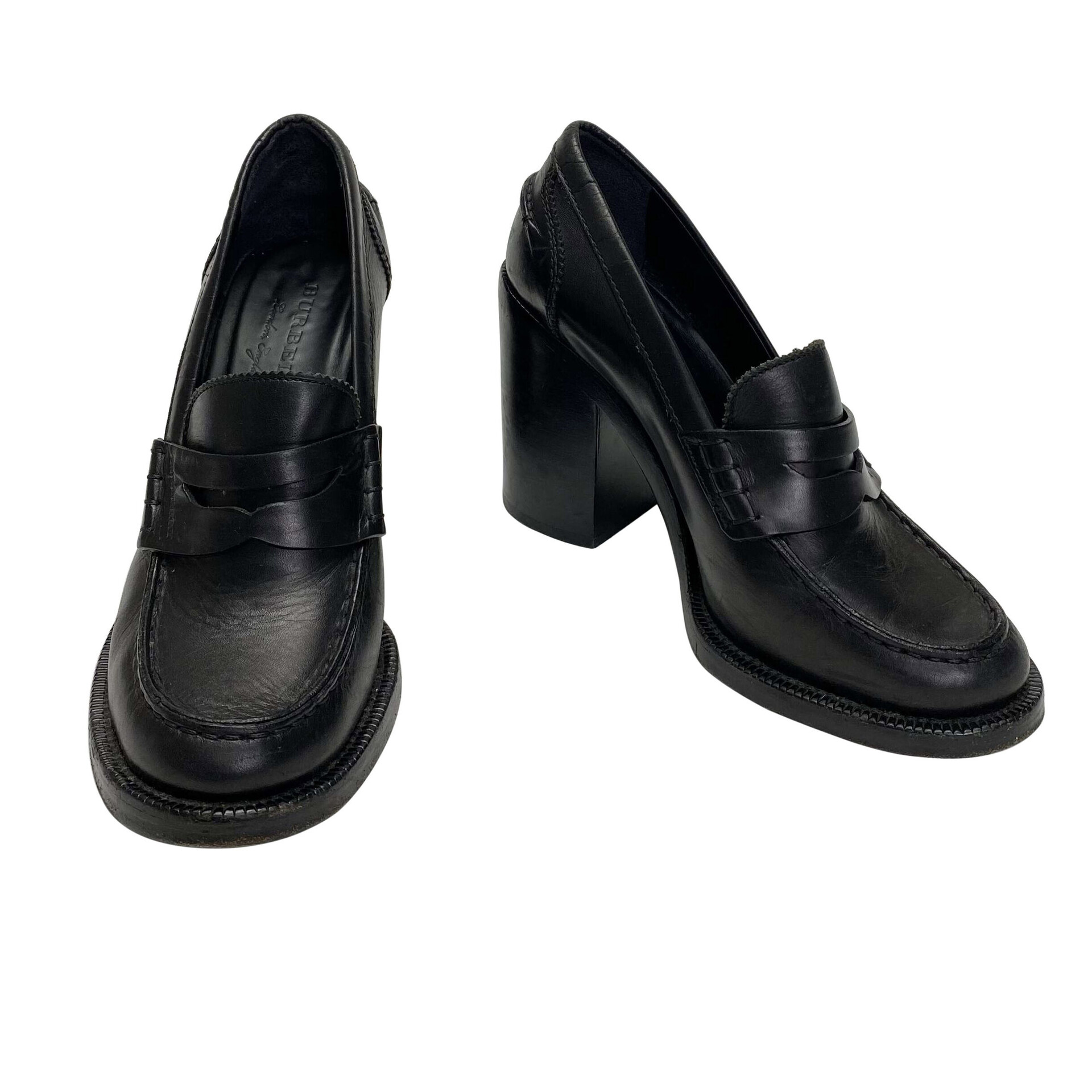 Sapato Burberry Couro Preto