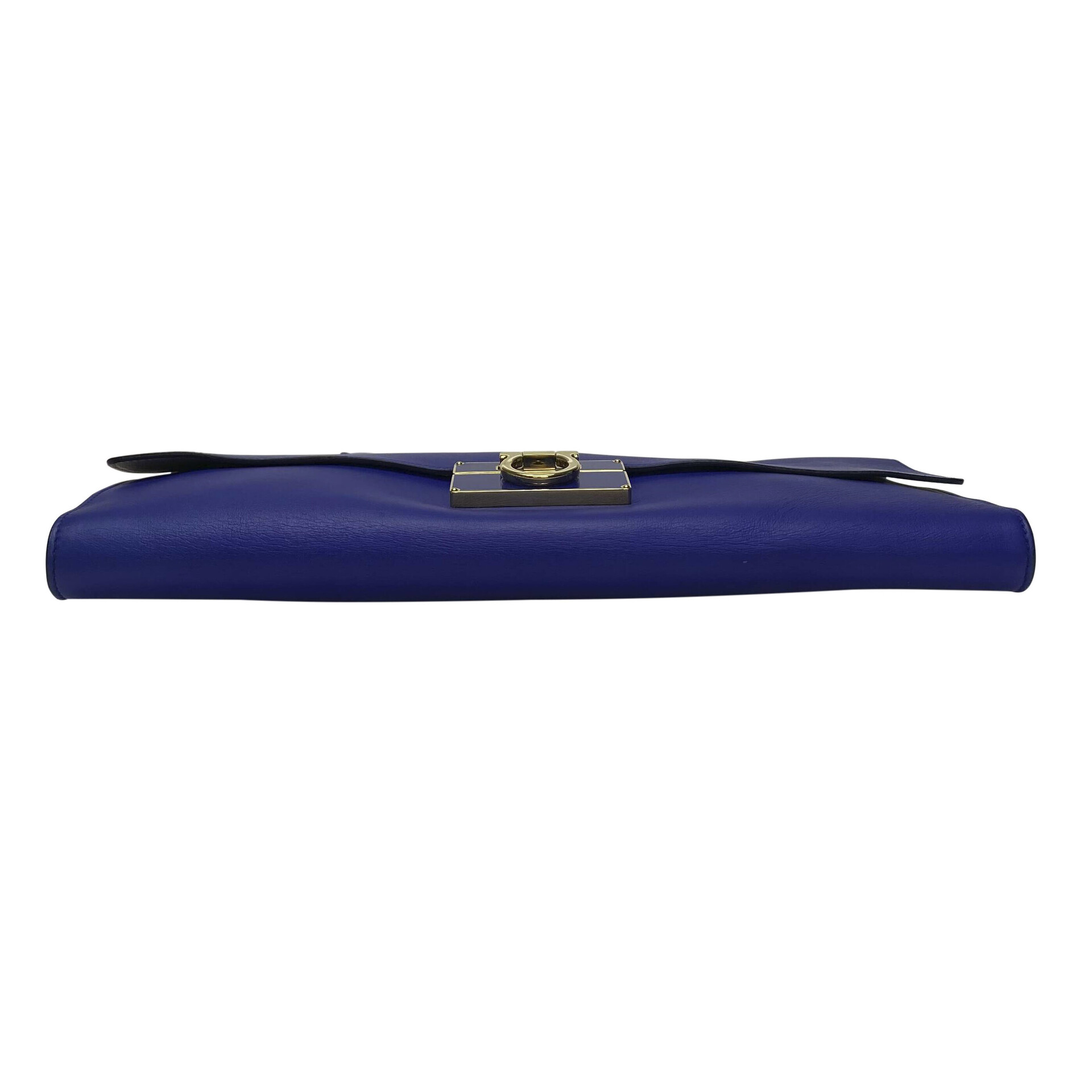 Clutch Salvatore Ferragamo Couro Azul