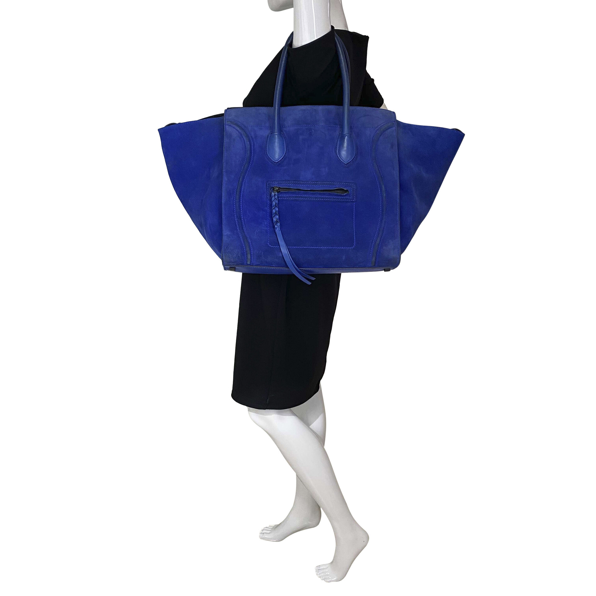 Bolsa Celine Phantom Suede Azul