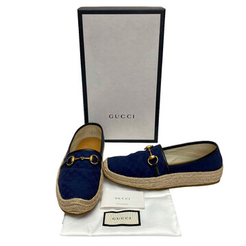 Espadrille Gucci Horsebit Azul Marinho