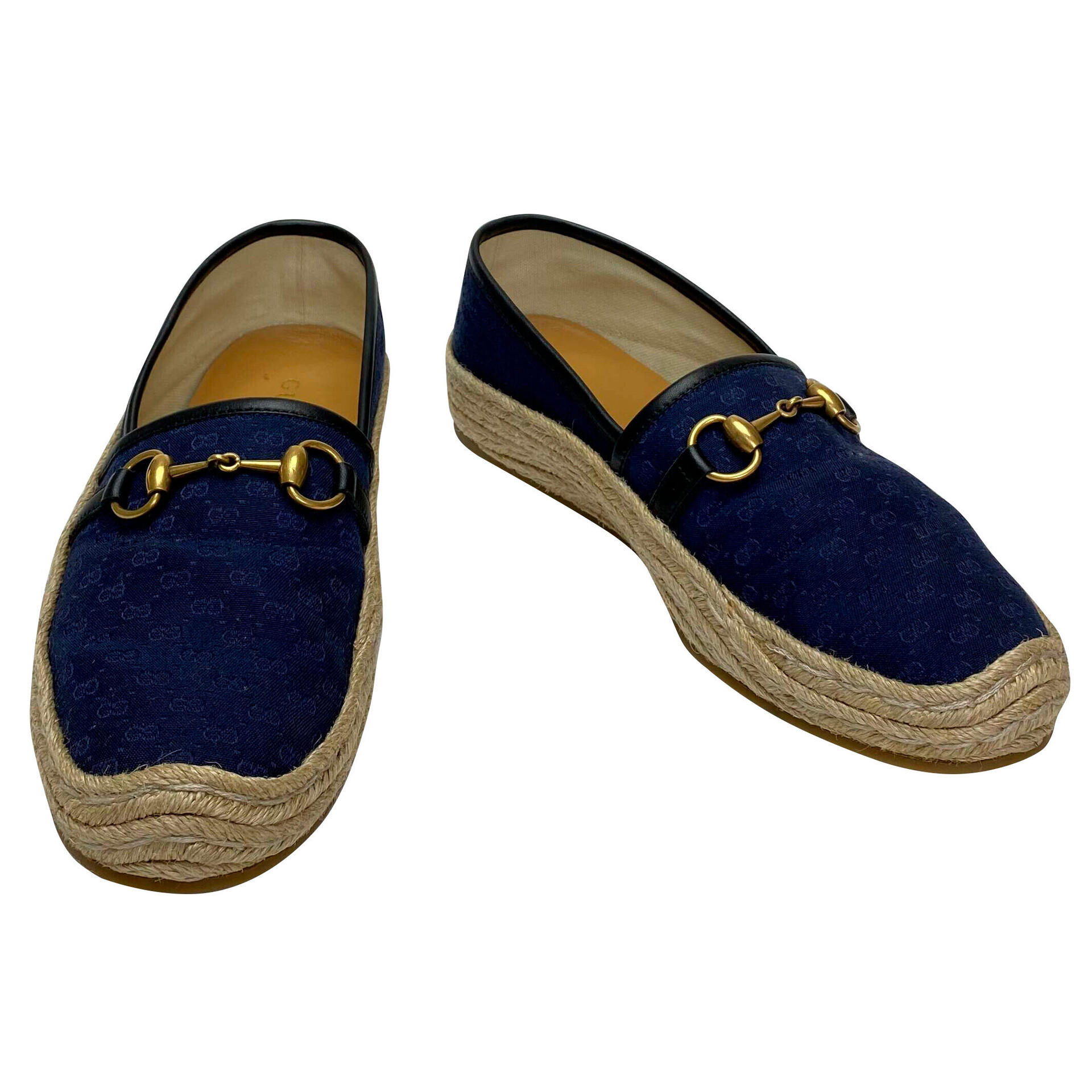 Espadrille Gucci Horsebit Azul Marinho