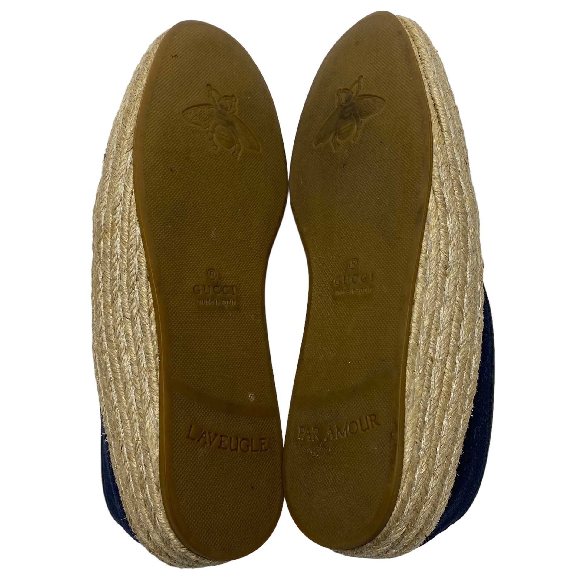 Espadrille Gucci Horsebit Azul Marinho