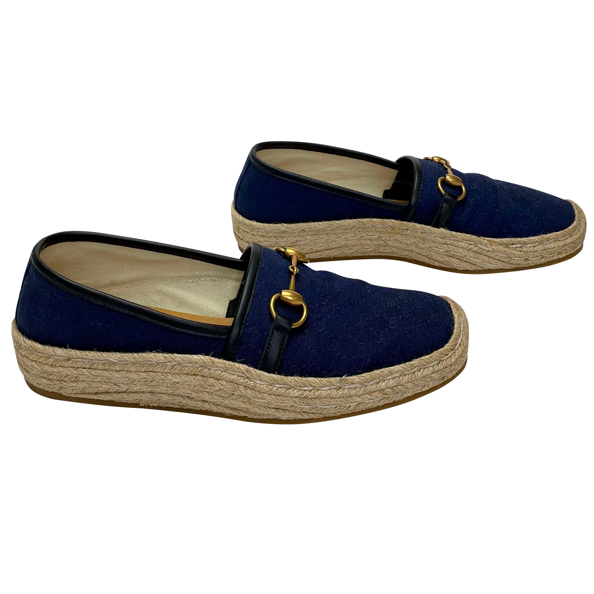 Espadrille Gucci Horsebit Azul Marinho