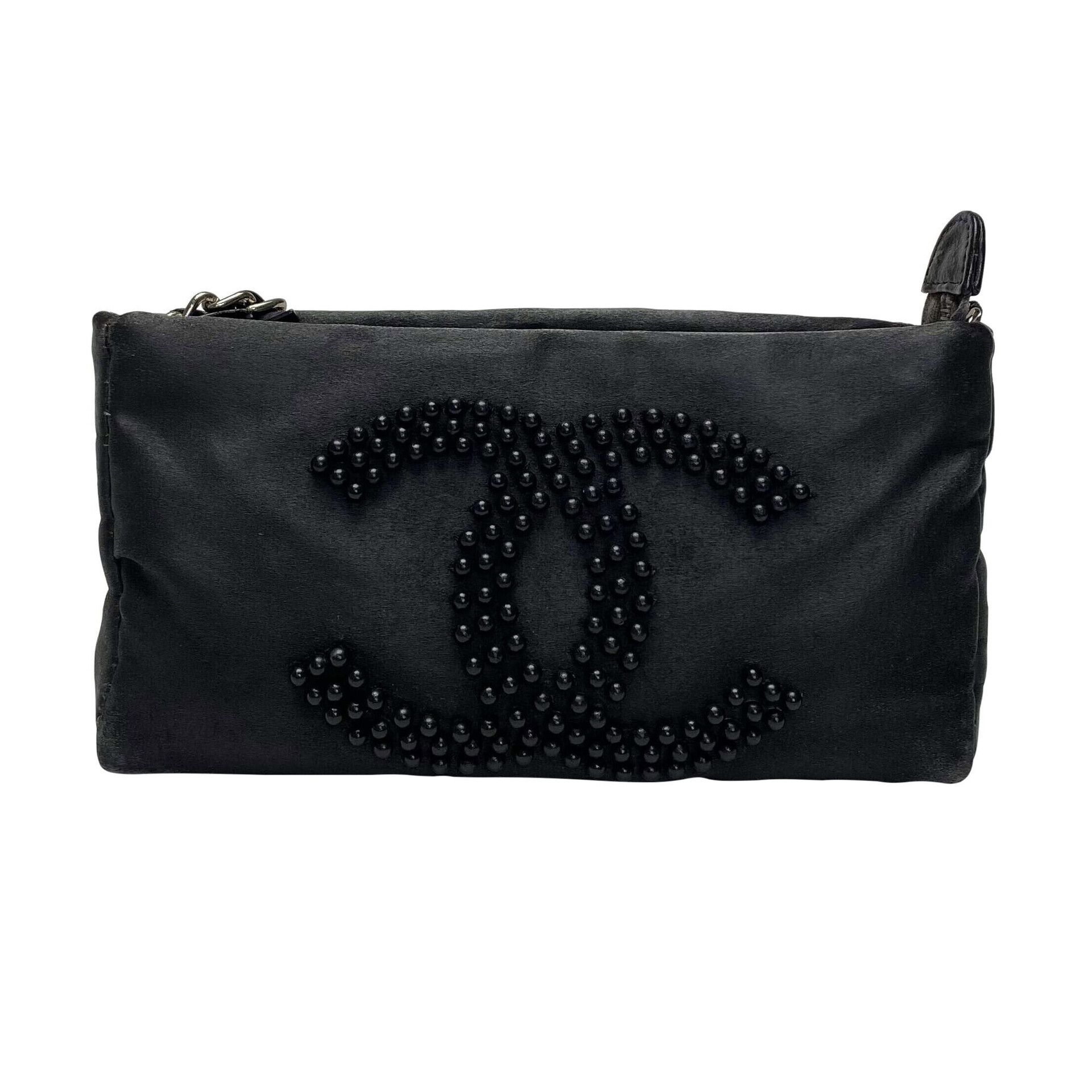 Bolsa Chanel Cetim Preta