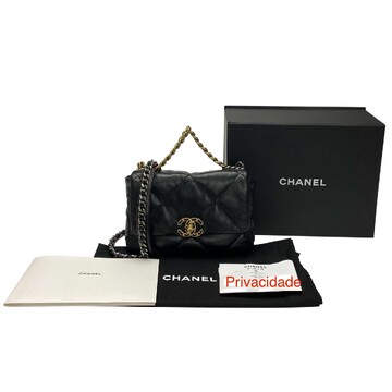 Bolsa Chanel 19 Couro Preto