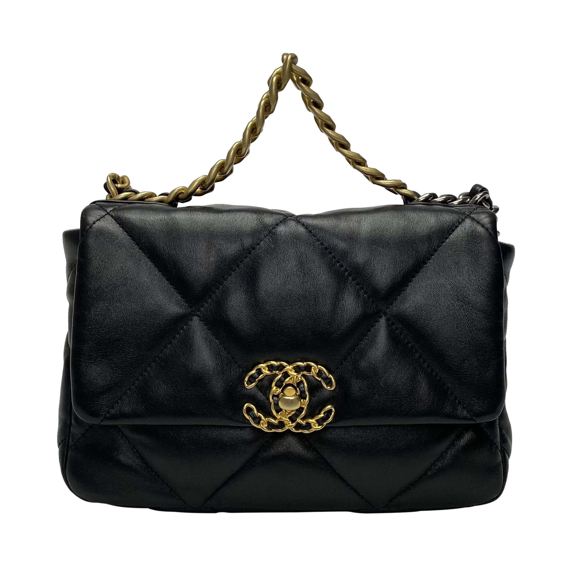 Bolsa Chanel 19 Couro Preto