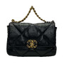 Bolsa Chanel 19 Couro Preto