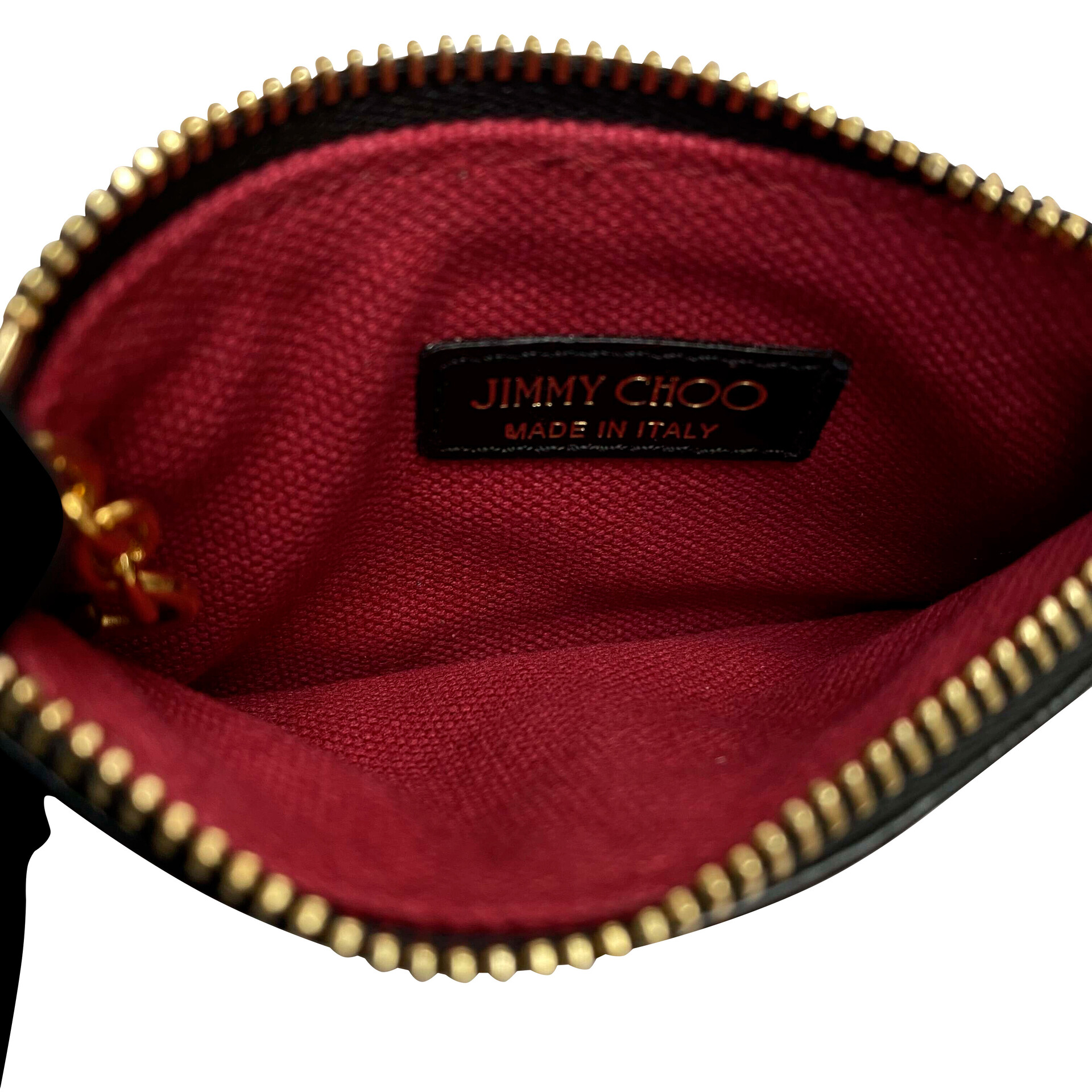 Porta-Cartões Jimmy Choo Couro Preto