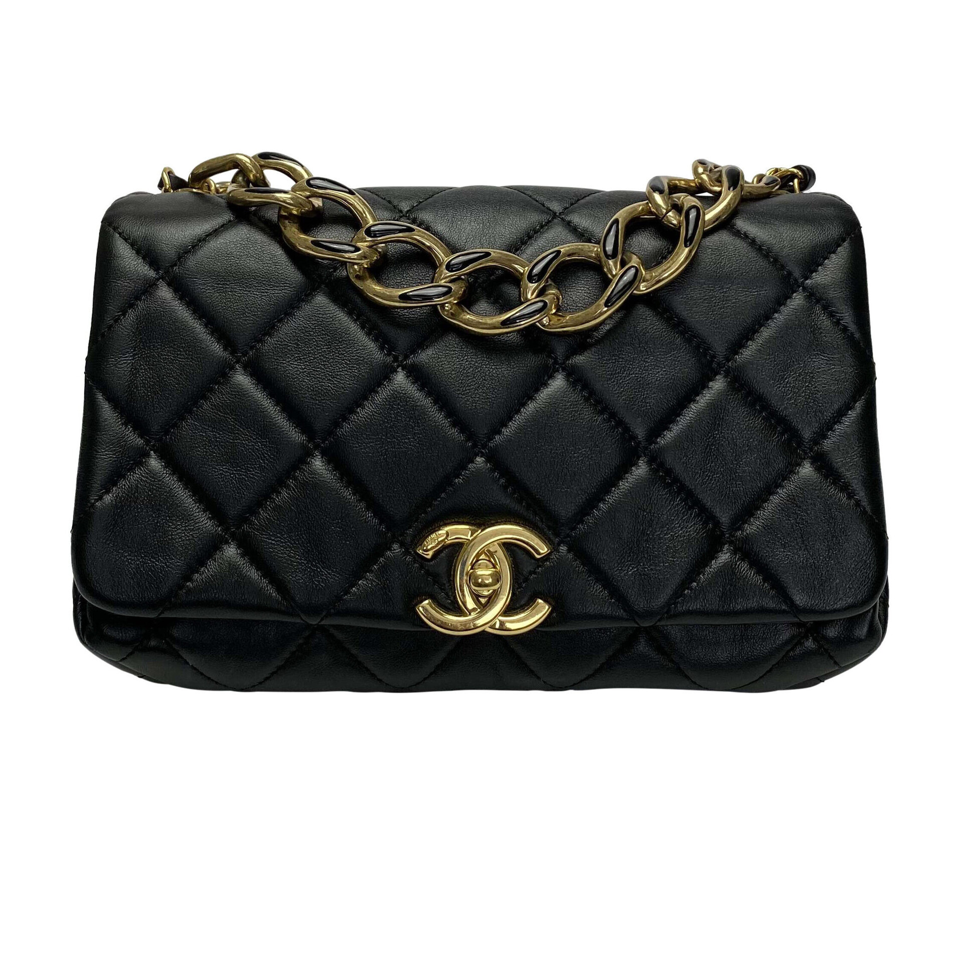 Bolsa Chanel Couro Preto