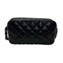 Bolsa Chanel Quilted CC Camera Bag Couro Preto