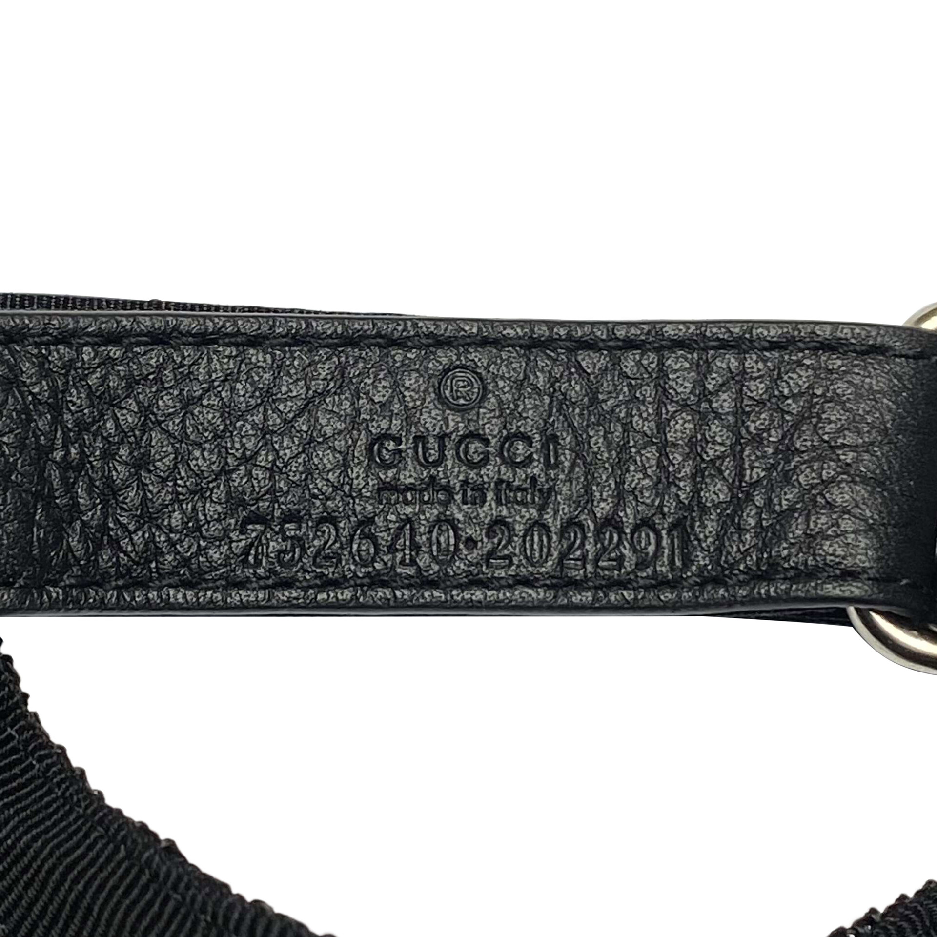 Boné Gucci Couro Preto