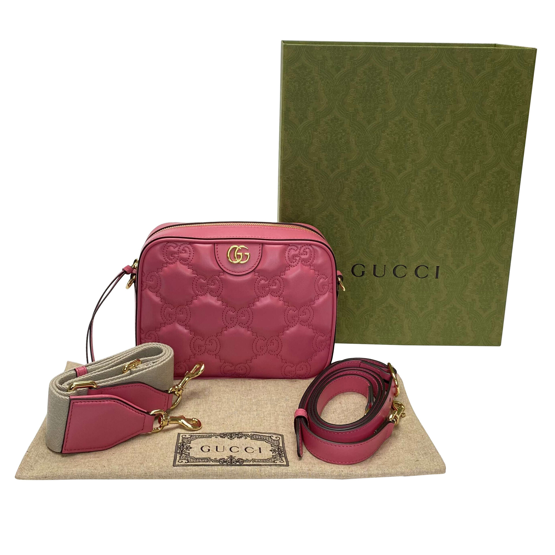 Bolsa Gucci Small GG Matelassê Pink