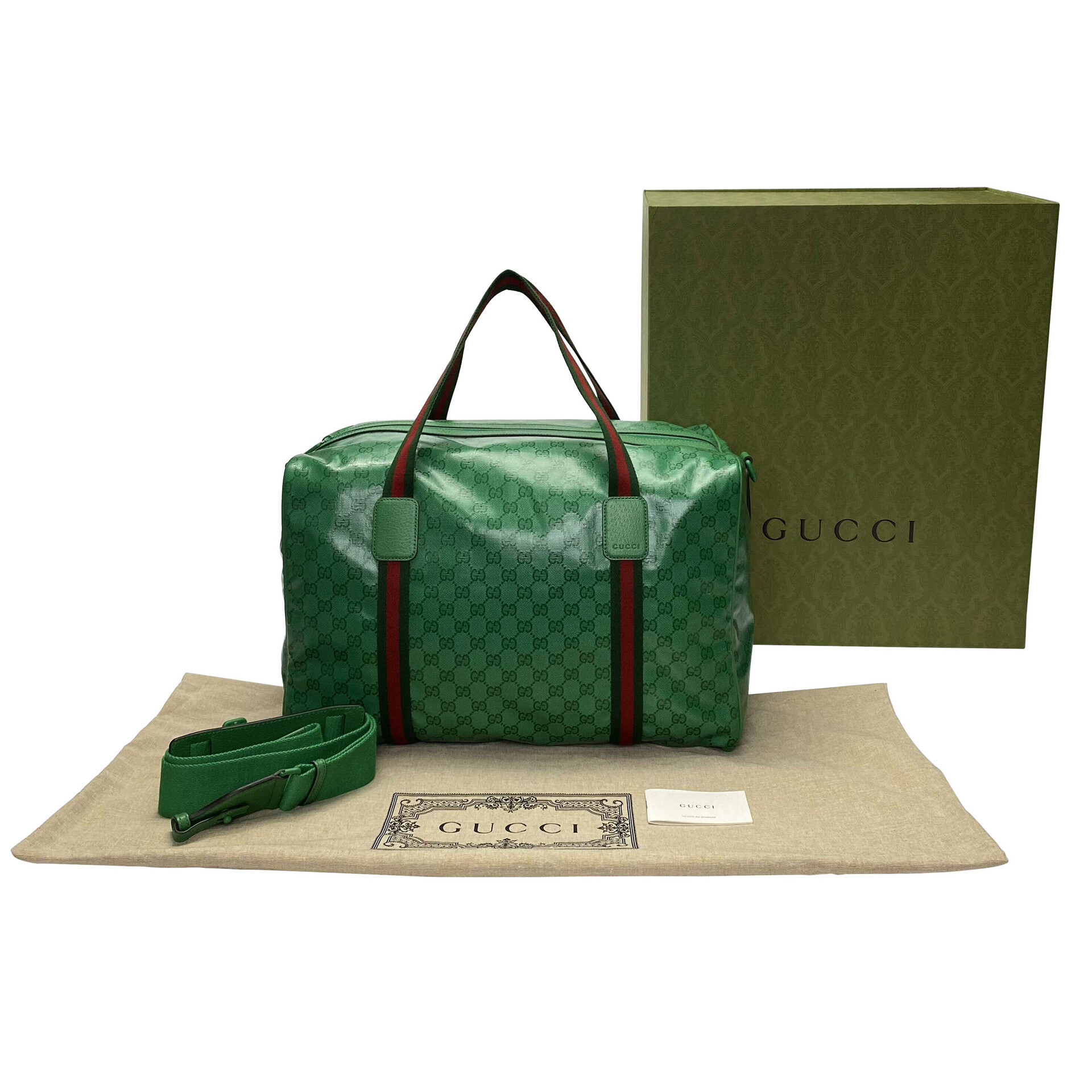 Mala Gucci Duffle Web Verde