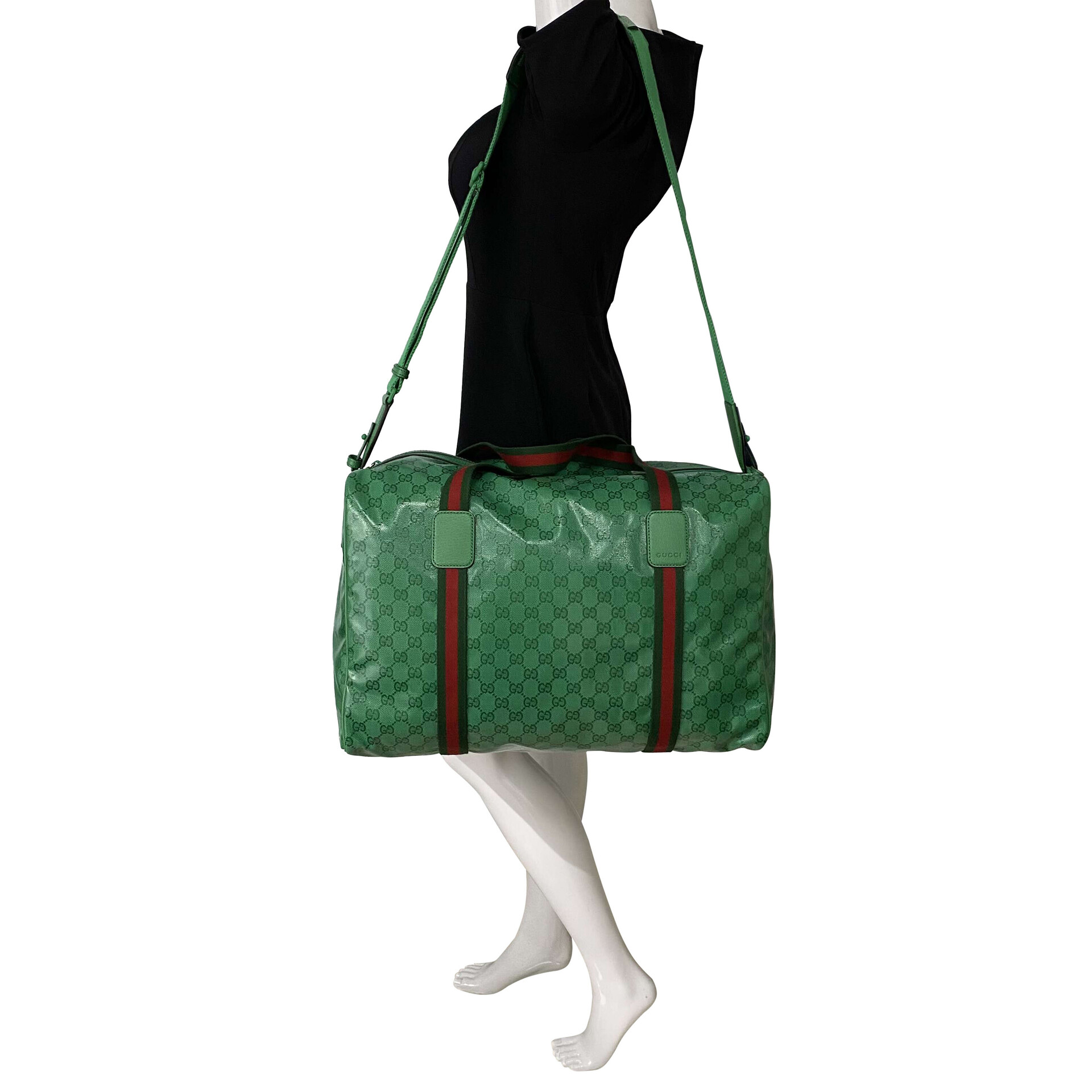 Mala Gucci Duffle Web Verde