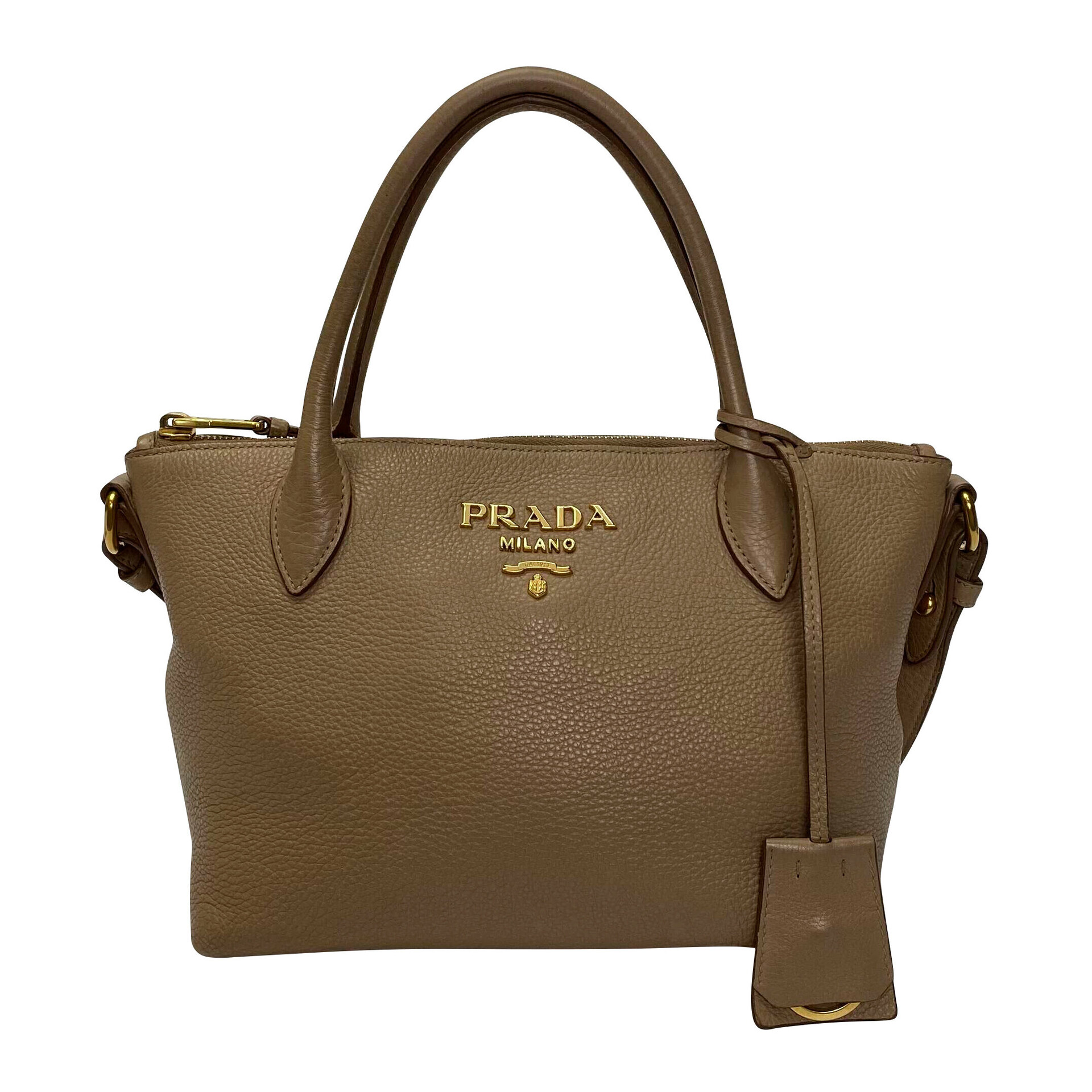 Bolsa Prada Tote Vitello Daino Bege